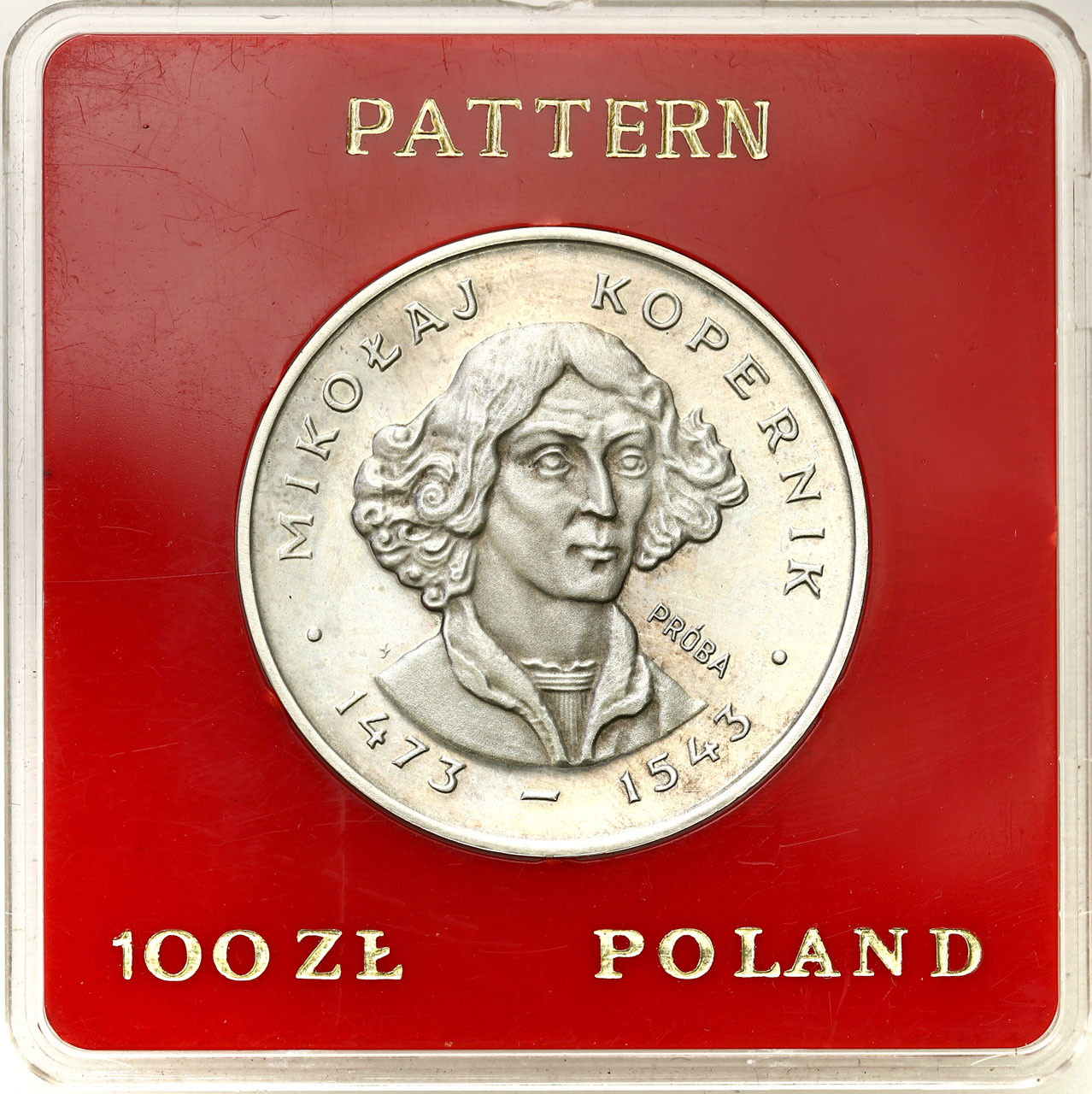 PRL. PRÓBA srebro 100 złotych 1973 Kopernik - mała głowa, RZADKIE